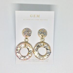 Glitter polymer clay earrings